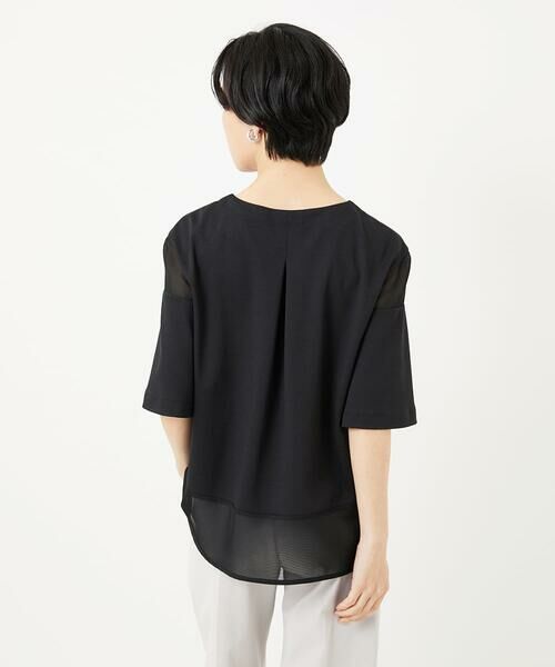 Maison de CINQ / メゾン ドゥ サンク カットソー | [日本製/接触冷感]シアーコンビジャージープルオーバー | 詳細5