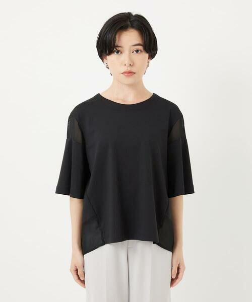 Maison de CINQ / メゾン ドゥ サンク カットソー | [日本製/接触冷感]シアーコンビジャージープルオーバー | 詳細6