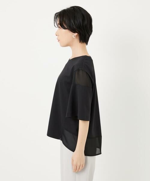 Maison de CINQ / メゾン ドゥ サンク カットソー | [日本製/接触冷感]シアーコンビジャージープルオーバー | 詳細7