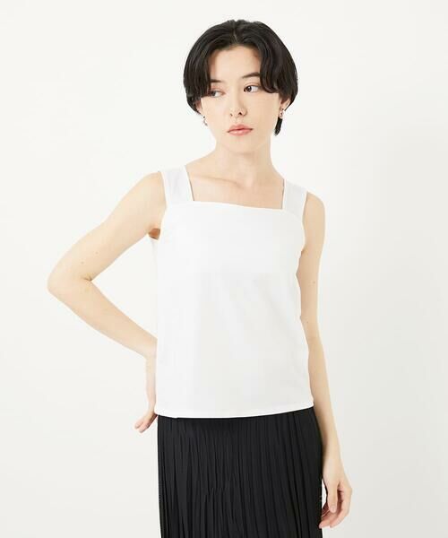 Maison de CINQ / メゾン ドゥ サンク カットソー | [2点セット]チュールテープ刺繍タンク付きノースリーブプルオーバー | 詳細10