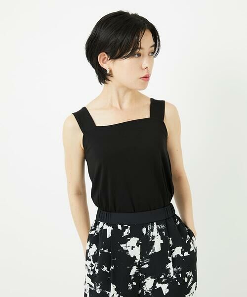 Maison de CINQ / メゾン ドゥ サンク カットソー | [2点セット]チュールテープ刺繍タンク付きノースリーブプルオーバー | 詳細12