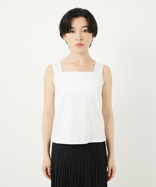 Maison de CINQ / メゾン ドゥ サンク カットソー | [2点セット]チュールテープ刺繍タンク付きノースリーブプルオーバー | 詳細14