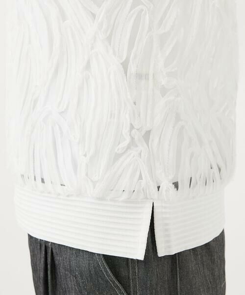 Maison de CINQ / メゾン ドゥ サンク カットソー | [2点セット]チュールテープ刺繍タンク付きノースリーブプルオーバー | 詳細7