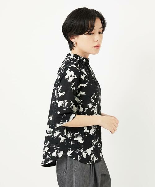 Maison de CINQ / メゾン ドゥ サンク カットソー | [日本製]ギャザーハイネック5分袖カットソー | 詳細2