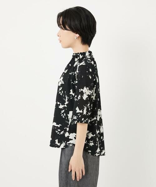 Maison de CINQ / メゾン ドゥ サンク カットソー | [日本製]ギャザーハイネック5分袖カットソー | 詳細4