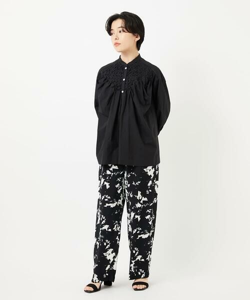 Maison de CINQ / メゾン ドゥ サンク チノ・ワークパンツ | [日本製]ブラッシュパターンワイドストレートパンツ | 詳細17