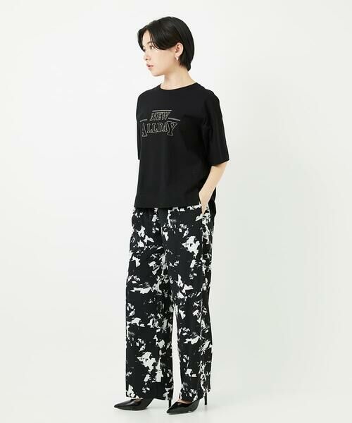 Maison de CINQ / メゾン ドゥ サンク チノ・ワークパンツ | [日本製]ブラッシュパターンワイドストレートパンツ | 詳細6