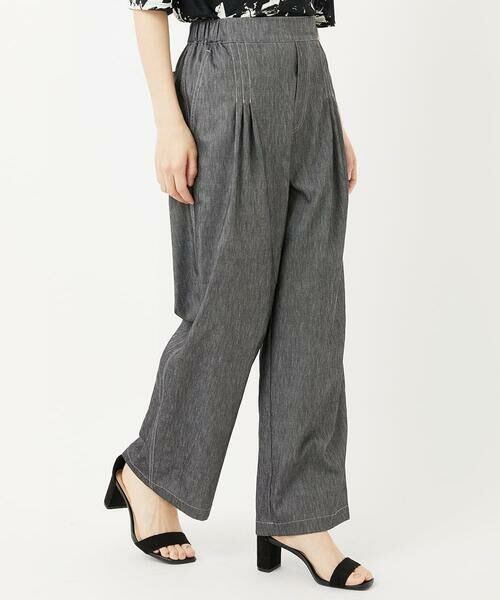 Maison de CINQ / メゾン ドゥ サンク その他パンツ | [日本製]デニムライクリネンワイドパンツ | 詳細1