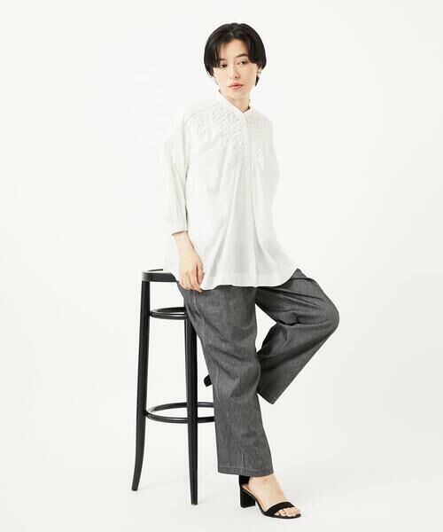 Maison de CINQ / メゾン ドゥ サンク その他パンツ | [日本製]デニムライクリネンワイドパンツ | 詳細11