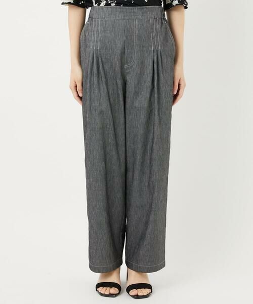 Maison de CINQ / メゾン ドゥ サンク その他パンツ | [日本製]デニムライクリネンワイドパンツ | 詳細3