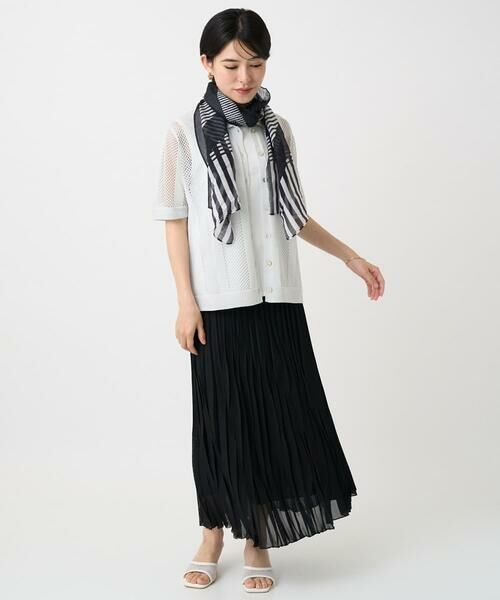 Maison de CINQ / メゾン ドゥ サンク カーディガン・ボレロ | ラメ襟付きシアーメッシュニット羽織 | 詳細14