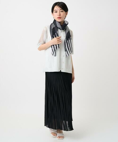 Maison de CINQ / メゾン ドゥ サンク カーディガン・ボレロ | ラメ襟付きシアーメッシュニット羽織 | 詳細15