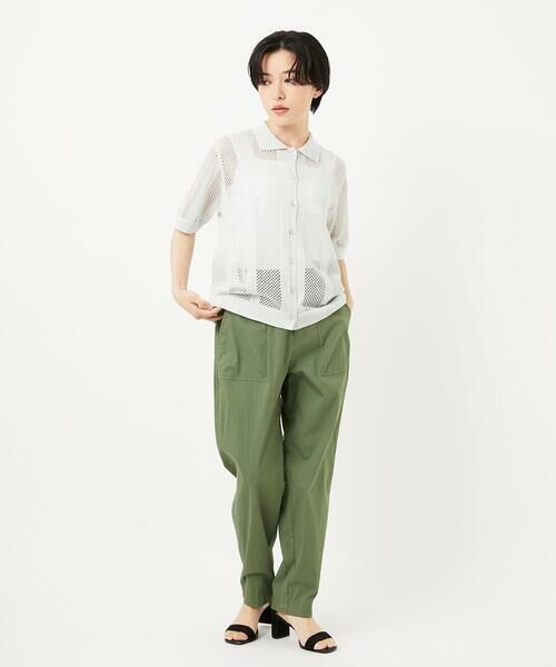 Maison de CINQ / メゾン ドゥ サンク カーディガン・ボレロ | ラメ襟付きシアーメッシュニット羽織 | 詳細16