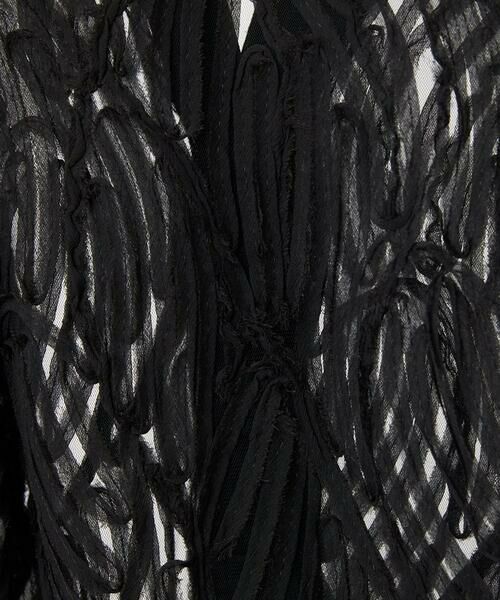 Maison de CINQ / メゾン ドゥ サンク カーディガン・ボレロ | ナイロンチュールテープ刺繍カーディガン | 詳細11