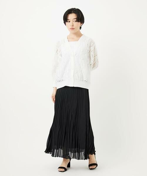 Maison de CINQ / メゾン ドゥ サンク カーディガン・ボレロ | ナイロンチュールテープ刺繍カーディガン | 詳細14