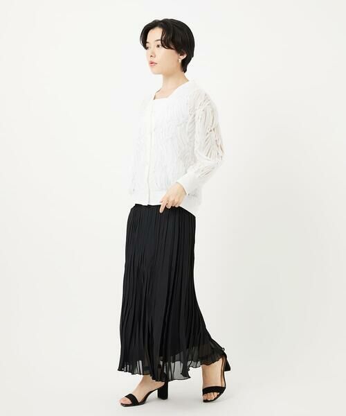 Maison de CINQ / メゾン ドゥ サンク カーディガン・ボレロ | ナイロンチュールテープ刺繍カーディガン | 詳細15