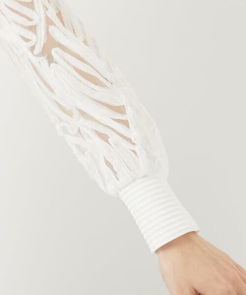 Maison de CINQ / メゾン ドゥ サンク カーディガン・ボレロ | ナイロンチュールテープ刺繍カーディガン | 詳細7