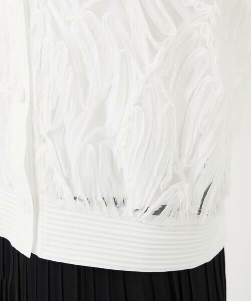 Maison de CINQ / メゾン ドゥ サンク カーディガン・ボレロ | ナイロンチュールテープ刺繍カーディガン | 詳細8