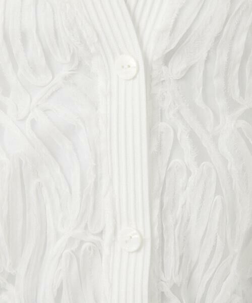 Maison de CINQ / メゾン ドゥ サンク カーディガン・ボレロ | ナイロンチュールテープ刺繍カーディガン | 詳細9