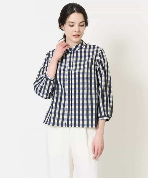 Maison de CINQ / メゾン ドゥ サンク シャツ・ブラウス | [セットアップ対応]シャンブレーチェックブラウス | 詳細1