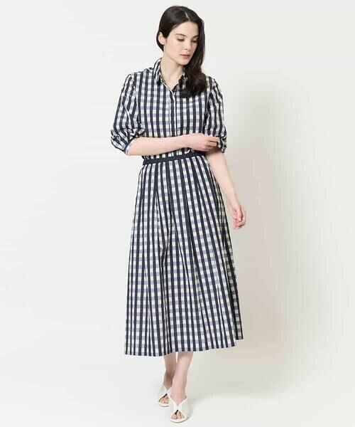 Maison de CINQ / メゾン ドゥ サンク ロング・マキシ丈スカート | [セットアップ対応]シャンブレーチェックスカート | 詳細17