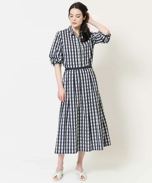 Maison de CINQ / メゾン ドゥ サンク ロング・マキシ丈スカート | [セットアップ対応]シャンブレーチェックスカート | 詳細18