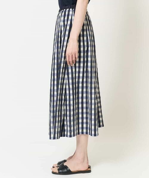 Maison de CINQ / メゾン ドゥ サンク ロング・マキシ丈スカート | [セットアップ対応]シャンブレーチェックスカート | 詳細2