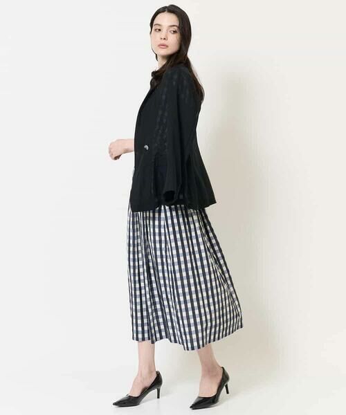 Maison de CINQ / メゾン ドゥ サンク ロング・マキシ丈スカート | [セットアップ対応]シャンブレーチェックスカート | 詳細26