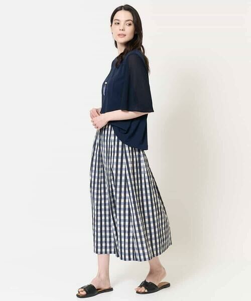 Maison de CINQ / メゾン ドゥ サンク ロング・マキシ丈スカート | [セットアップ対応]シャンブレーチェックスカート | 詳細29