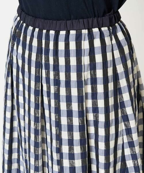 Maison de CINQ / メゾン ドゥ サンク ロング・マキシ丈スカート | [セットアップ対応]シャンブレーチェックスカート | 詳細4