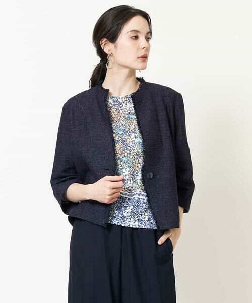 Maison de CINQ / メゾン ドゥ サンク ノーカラージャケット | ノーカラージャケット | 詳細1