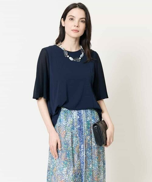 Maison de CINQ / メゾン ドゥ サンク カットソー | [接触冷感･吸汗速乾/アンサンブル対応]フレアスリーブカットソー | 詳細1