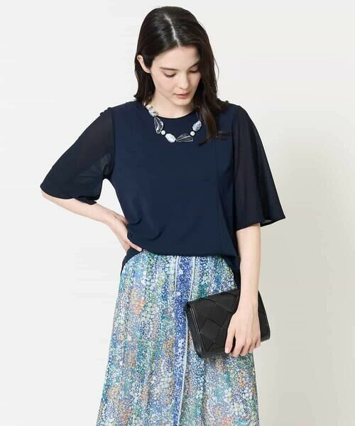 Maison de CINQ / メゾン ドゥ サンク カットソー | [接触冷感･吸汗速乾/アンサンブル対応]フレアスリーブカットソー | 詳細2