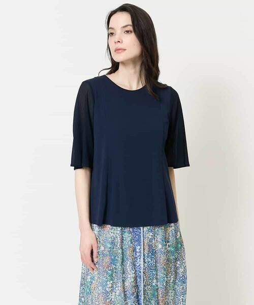 Maison de CINQ / メゾン ドゥ サンク カットソー | [接触冷感･吸汗速乾/アンサンブル対応]フレアスリーブカットソー | 詳細4