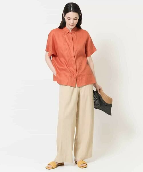 Maison de CINQ / メゾン ドゥ サンク チノ・ワークパンツ | [ウエスト総ゴム/接触冷感]ステッチデザインパンツ | 詳細12