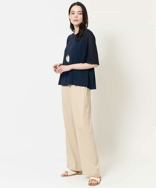 Maison de CINQ / メゾン ドゥ サンク チノ・ワークパンツ | [ウエスト総ゴム/接触冷感]ステッチデザインパンツ | 詳細15