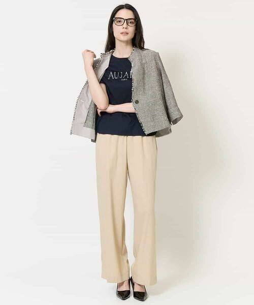 Maison de CINQ / メゾン ドゥ サンク チノ・ワークパンツ | [ウエスト総ゴム/接触冷感]ステッチデザインパンツ | 詳細17