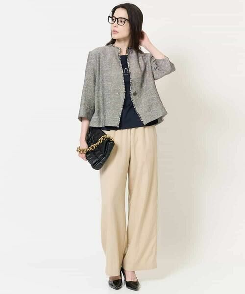 Maison de CINQ / メゾン ドゥ サンク チノ・ワークパンツ | [ウエスト総ゴム/接触冷感]ステッチデザインパンツ | 詳細18