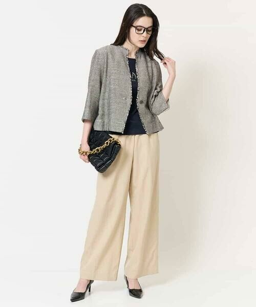 Maison de CINQ / メゾン ドゥ サンク チノ・ワークパンツ | [ウエスト総ゴム/接触冷感]ステッチデザインパンツ | 詳細19