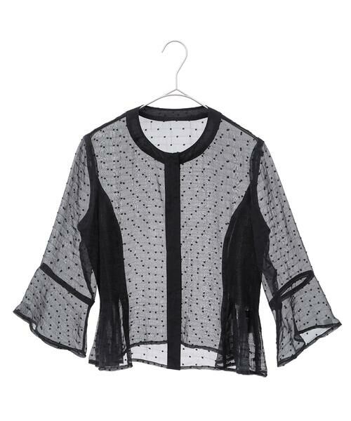 Maison de CINQ / メゾン ドゥ サンク シャツ・ブラウス | 【小さいサイズ】ドットジャカードシアーブラウス | 詳細15