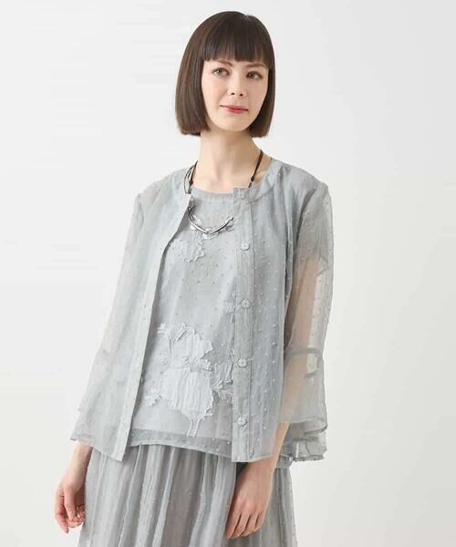 Maison de CINQ / メゾン ドゥ サンク シャツ・ブラウス | 【小さいサイズ】ドットジャカードシアーブラウス | 詳細3