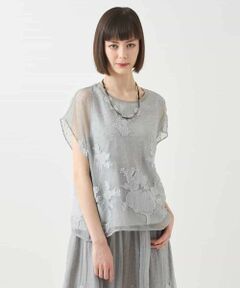 Maison de CINQ / メゾン ドゥ サンク シャツ・ブラウス | 【小さいサイズ】ドットフラワージャカードブラウス