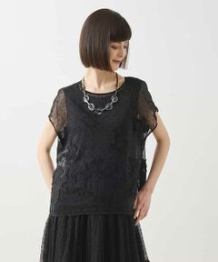 Maison de CINQ / メゾン ドゥ サンク シャツ・ブラウス | 【小さいサイズ】ドットフラワージャカードブラウス