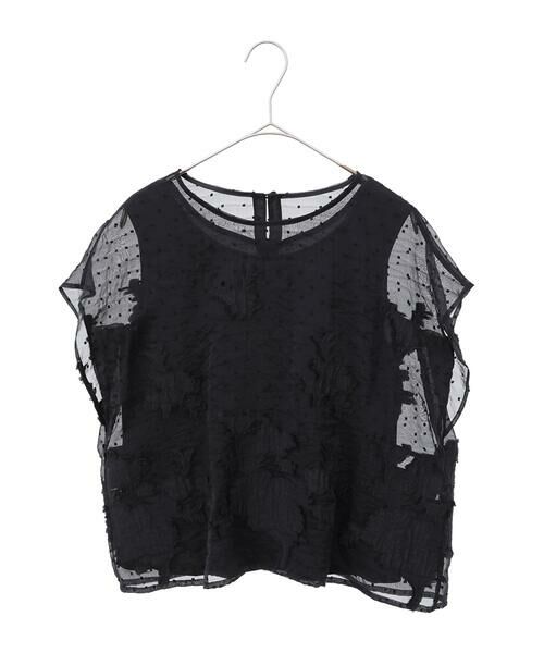 Maison de CINQ / メゾン ドゥ サンク シャツ・ブラウス | 【小さいサイズ】ドットフラワージャカードブラウス | 詳細10