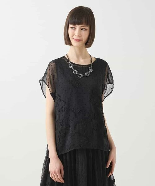 Maison de CINQ / メゾン ドゥ サンク シャツ・ブラウス | 【小さいサイズ】ドットフラワージャカードブラウス | 詳細21