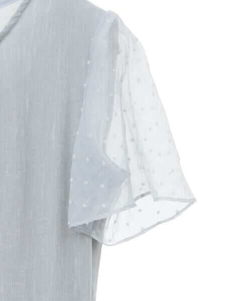 Maison de CINQ / メゾン ドゥ サンク ロング・マキシ丈ワンピース | 【小さいサイズ】ドットフラワーシャーリング切り替えワンピース | 詳細25