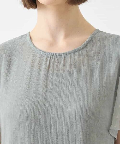 Maison de CINQ / メゾン ドゥ サンク ロング・マキシ丈ワンピース | 【小さいサイズ】ドットフラワーシャーリング切り替えワンピース | 詳細5