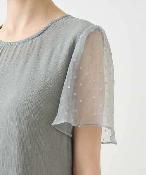 Maison de CINQ / メゾン ドゥ サンク ロング・マキシ丈ワンピース | 【小さいサイズ】ドットフラワーシャーリング切り替えワンピース | 詳細7