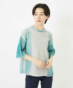 Maison de CINQ / メゾン ドゥ サンク ニット・セーター | 【小さいサイズ/洗える】ペーパーヤーンデザインニットプルオーバー