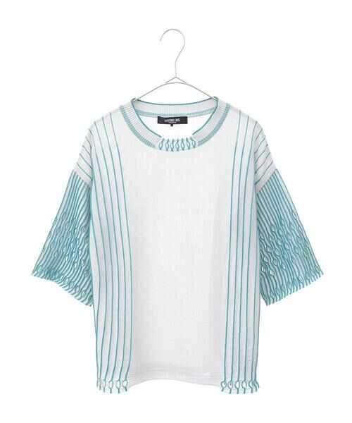 Maison de CINQ / メゾン ドゥ サンク ニット・セーター | 【小さいサイズ/洗える】ペーパーヤーンデザインニットプルオーバー | 詳細17